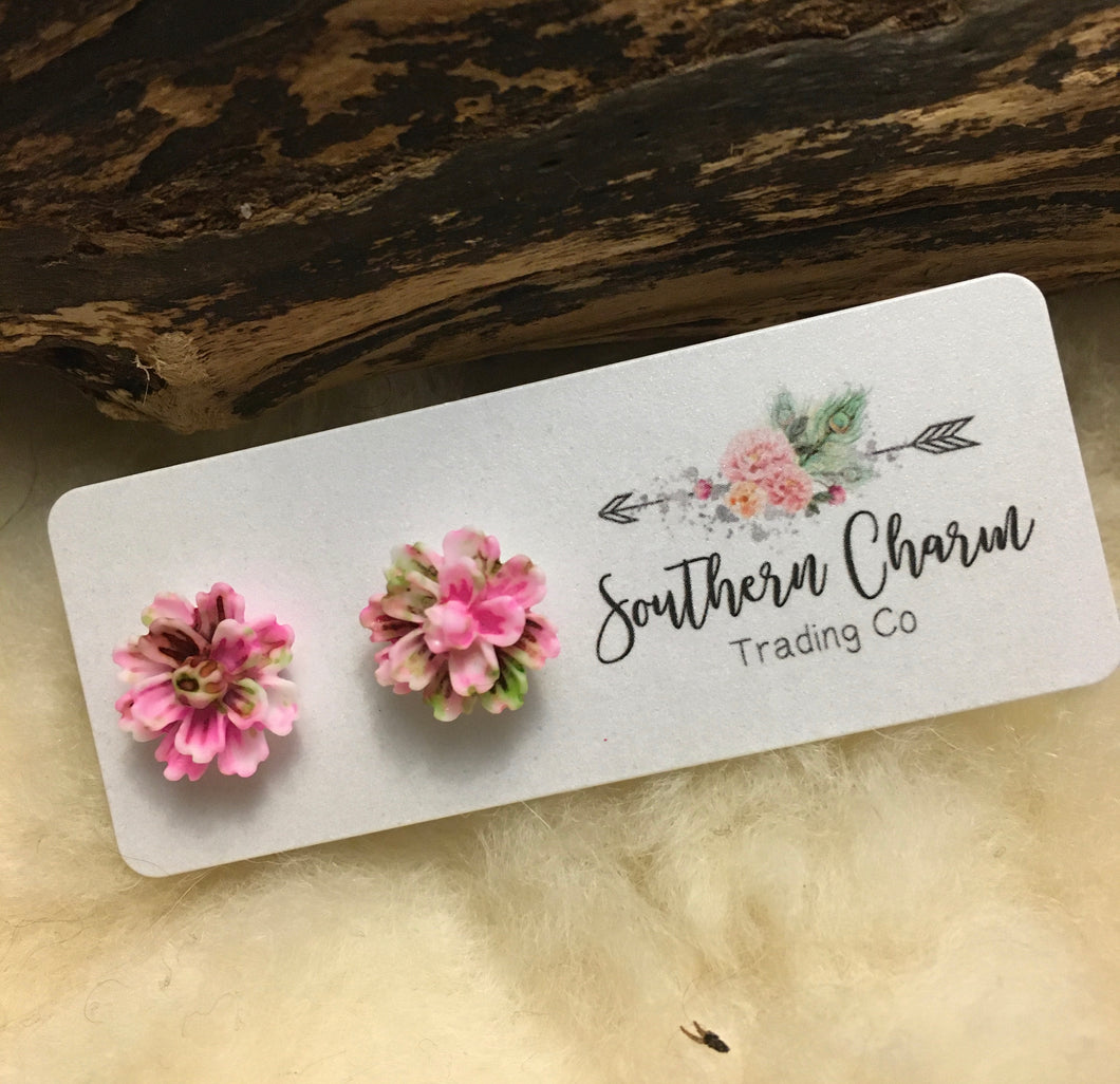 Handmade flower earrings