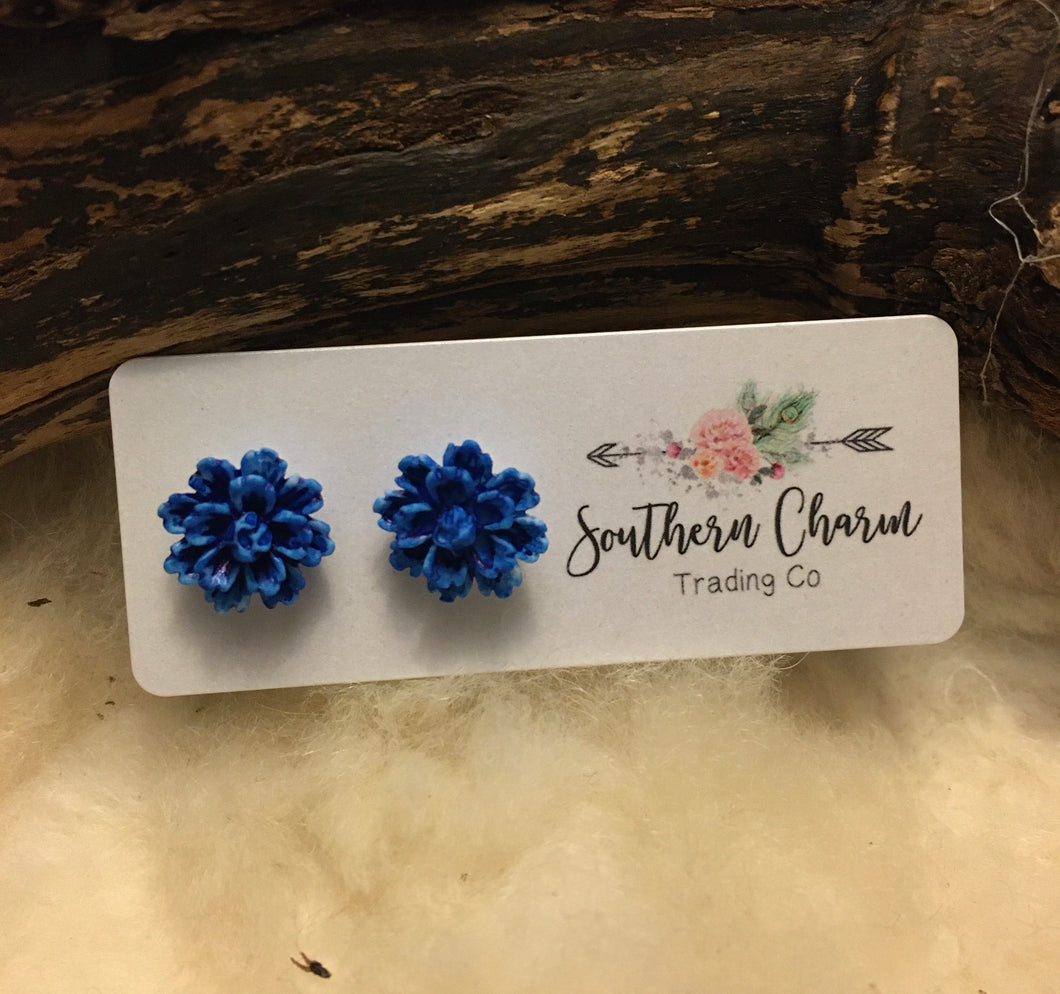 Handmade flower earrings