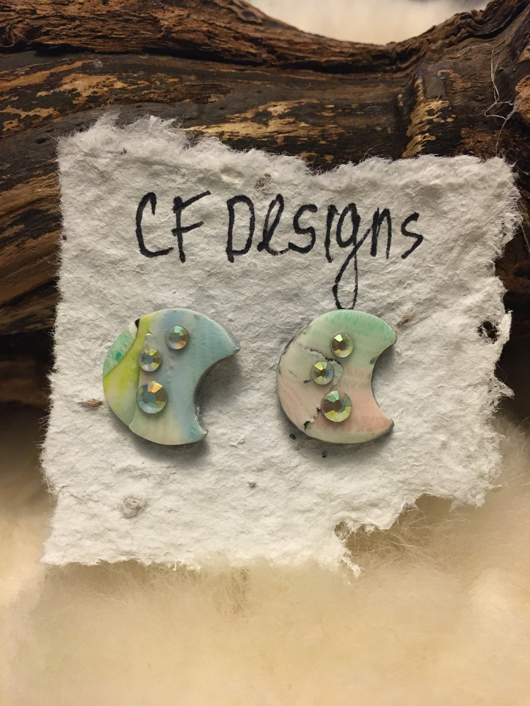 Watercolour Polymer Clay Earrings