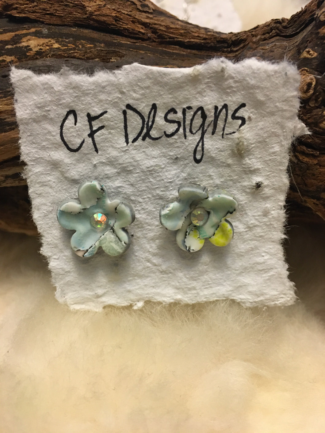 Watercolour Polymer Clay Earrings