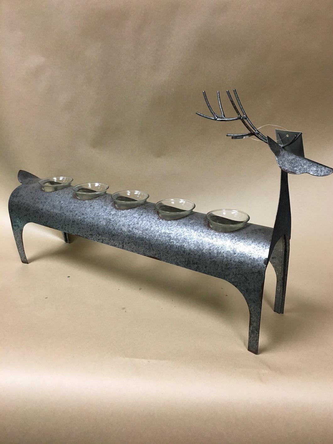 Metal Reindeer Candle Holder